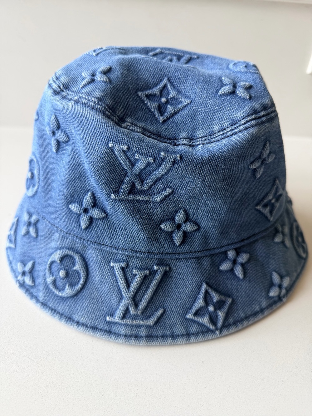 Louis Vuitton Monogram Denim Bucket Hat (Blue)